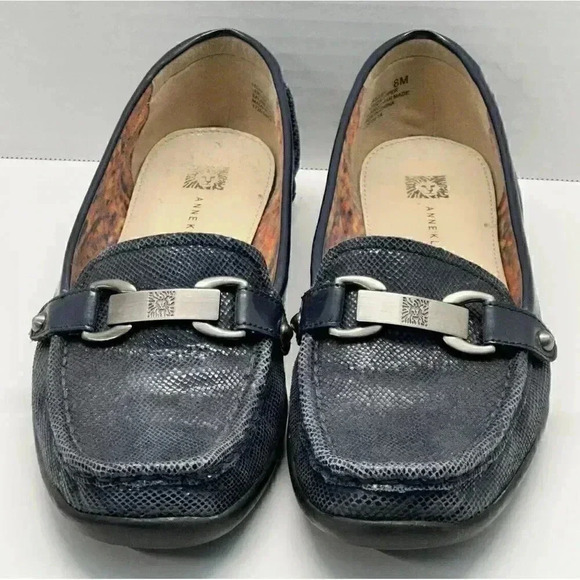Anne Klein Women's Size‎ 8 M Blue Flats Cailley iFlex Leather Loafer - Picture 1 of 9